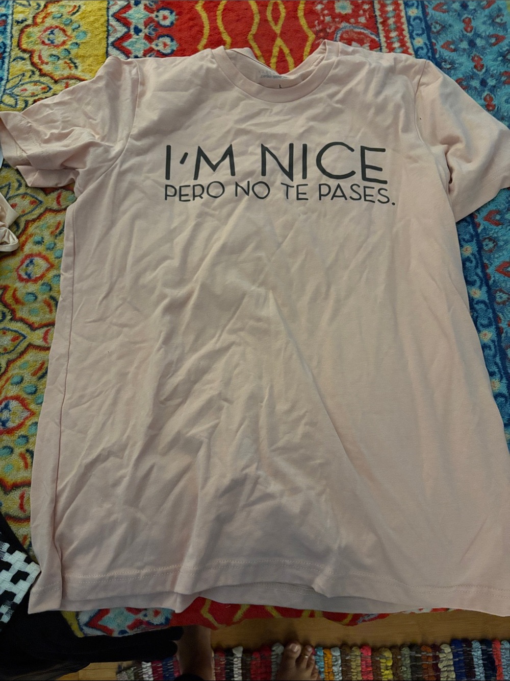 I'm Nice Graphic Tee - Light Pink